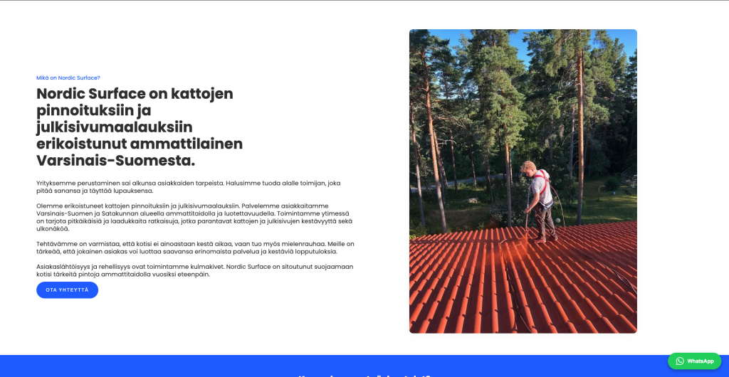 Uuden verkkosivuston avulla lisää liidejä Nordic Surfacelle