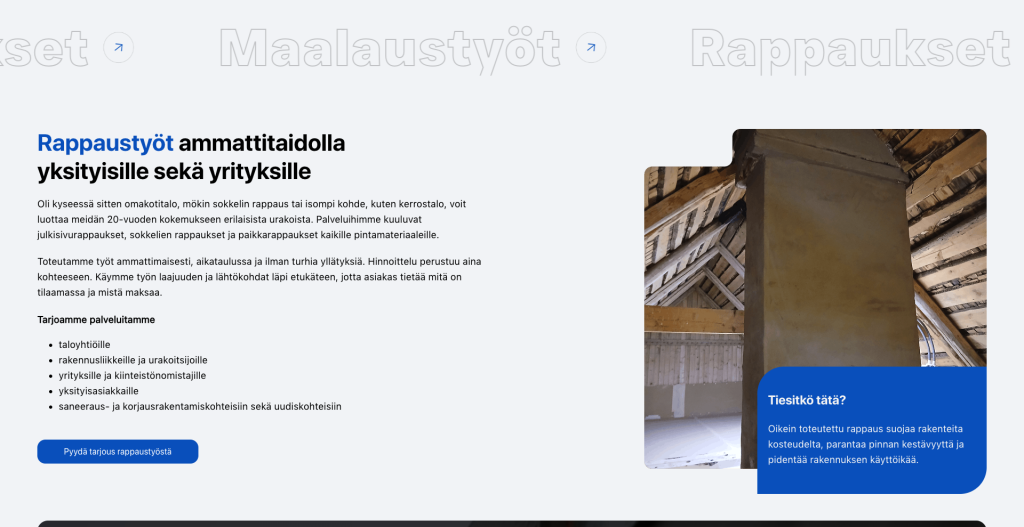 Tasoite & Rappaus Kurri: luotettavaa palvelua yli 20 vuoden kokemuksella.