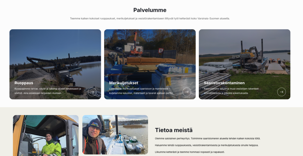 Ruoppaus Salo tekee kaiken ammattitaidolla