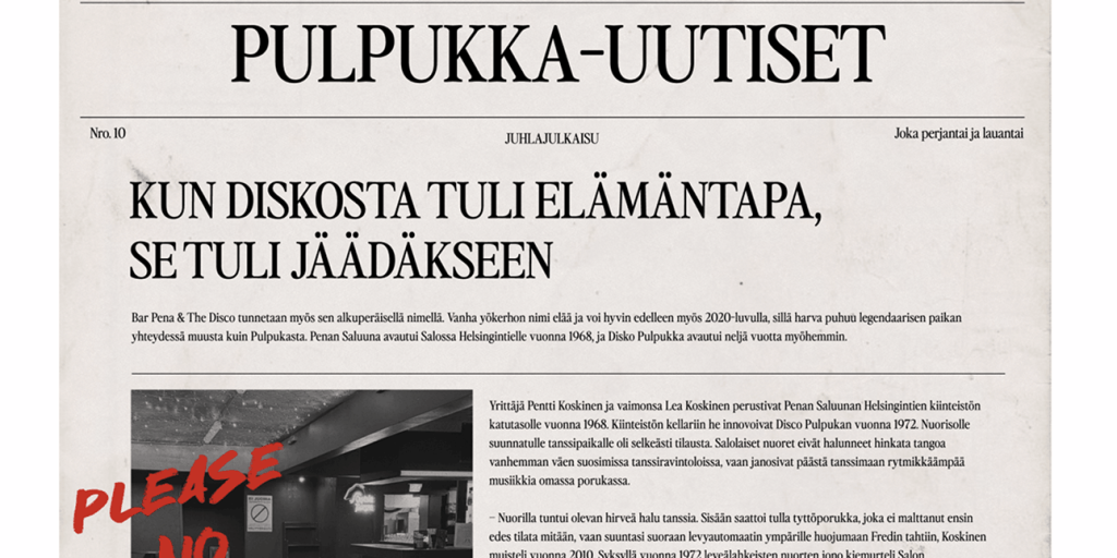 Salon ikonisin yökerho — verkkosivujen visuaalinen uudistus