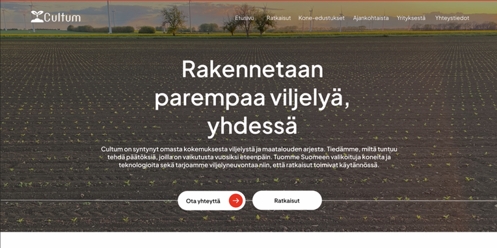 Maatalouden muutoksen aallonharjalla: Cultum