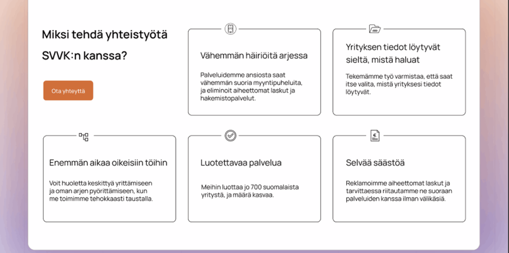 Suomen Verkkoviestintäkeskukselle modernit verkkosivut